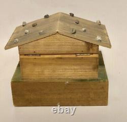 Vintage Vtg Htf Reuge Swiss Wood Chalet Dancing Ballerina Music Box Handmade