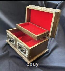 Vintage Wood Ballerina Music Box Jewelry Box Ballet Dancer Haunted By Lil Girl