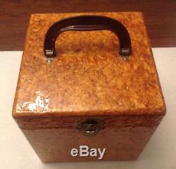 Vintage Wood Case 45 RPM Record Carying Case Box