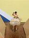 Vintage Wood Dancing Ballerina Cigarette Holder Music Box Ashtray Italy