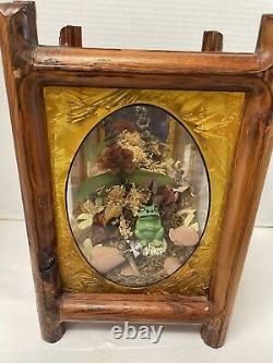 Vintage Wood GShadowbox Music Box 12 x 7 1/2 x 7 1/2