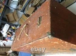 Vintage Wood Musical Instrument Carry Case Box Table Top The Country Men Musical
