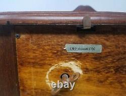 Vintage Wood Musical Jewelry Box withStriking Bells RARE Sankyo