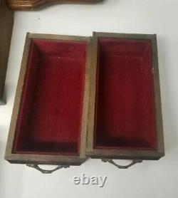 Vintage Wood Musical Jewelry Box withStriking Bells RARE Sankyo