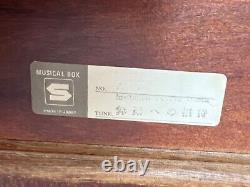 Vintage Wood Sideboard Jewelry Music Box Japan 18 Doll Sized Dresser 1970s