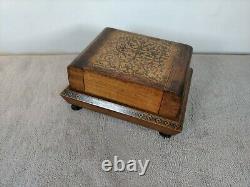 Vintage Wooden Cigarette Holder Box with Music Decorative Rare Cigarette Boxes