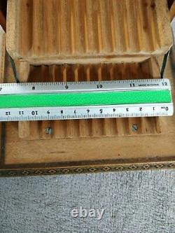 Vintage Wooden Cigarette Holder Box with Music Decorative Rare Cigarette Boxes