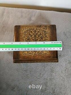 Vintage Wooden Cigarette Holder Box with Music Decorative Rare Cigarette Boxes