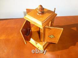 Vintage Wooden Mid-Century Carousel Musical Cigarette/Joint Dispenser