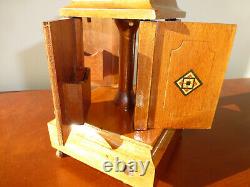 Vintage Wooden Mid-Century Carousel Musical Cigarette/Joint Dispenser