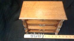 Vintage Wooden Musical 3 Drawer Jewellery Box