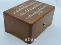 Vintage Working REUGE Franz Schubert Great Composers Swiss Cylinder Music Box