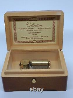 Vintage Working REUGE Franz Schubert Great Composers Swiss Cylinder Music Box