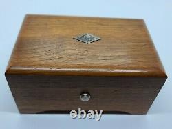 Vintage Working THORENS Swiss Cylinder Walnut Wood Music Box Plays Lara's Theme