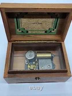 Vintage Working THORENS Swiss Cylinder Walnut Wood Music Box Plays Lara's Theme