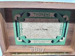 Vintage Working THORENS Swiss Cylinder Walnut Wood Music Box Plays Lara's Theme