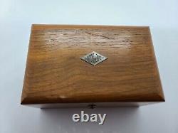 Vintage Working THORENS Swiss Cylinder Walnut Wood Music Box Plays Lara's Theme