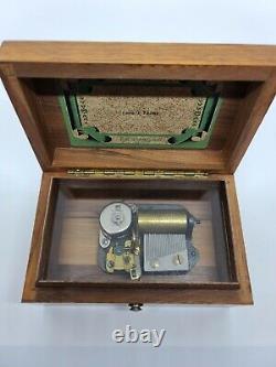 Vintage Working THORENS Swiss Cylinder Walnut Wood Music Box Plays Lara's Theme