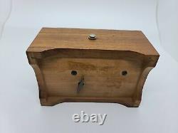 Vintage Working THORENS Swiss Cylinder Walnut Wood Music Box Plays Lara's Theme