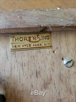 Vintage Working Thorens Wood Music Box Made In Switzerland, 60s