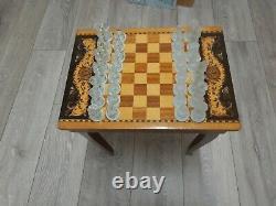 Vintage italian musical chess table