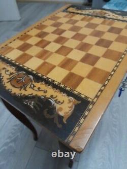 Vintage italian musical chess table