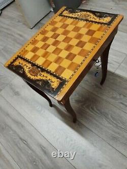 Vintage italian musical chess table