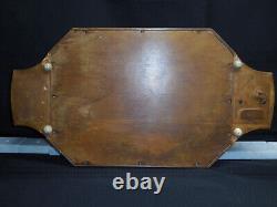 Vintage late 1800s neoclassical Music Box Wood Serving Tray, plays O Sole Mio