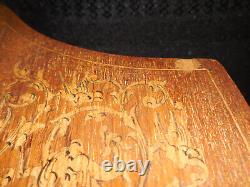 Vintage late 1800s neoclassical Music Box Wood Serving Tray, plays O Sole Mio