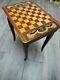 Vintage Musical Chess Table, Italian Inlaid Maquetry