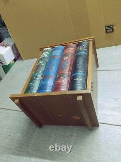 Vintage shakespeare fake book Decanter box wood glass set rare