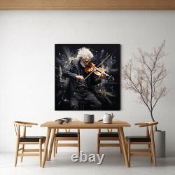 Violin Player Music Painting Style Canvas Print Wall Art, Music Lovers Gift Art