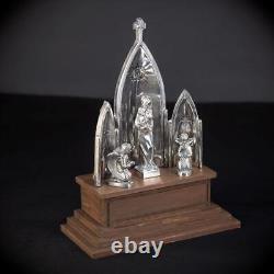 Virgin Mary Baby Jesus Musical Box Vintage Madonna Infant Christ Shrine 14.8