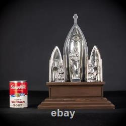 Virgin Mary Baby Jesus Musical Box Vintage Madonna Infant Christ Shrine 14.8