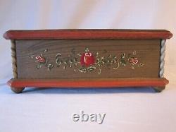 Vtg 1960's Anri Wood Music Jewelry Box Italy Reuse Swiss BEYOND THE SEA Plays