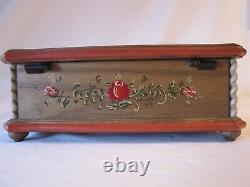 Vtg 1960's Anri Wood Music Jewelry Box Italy Reuse Swiss BEYOND THE SEA Plays