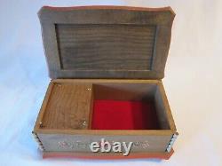 Vtg 1960's Anri Wood Music Jewelry Box Italy Reuse Swiss BEYOND THE SEA Plays