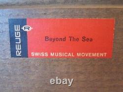 Vtg 1960's Anri Wood Music Jewelry Box Italy Reuse Swiss BEYOND THE SEA Plays