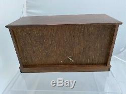Vtg 60's Large Wood Carved Jewelry Box Musical by Royal Sealey Japan 15 long