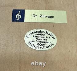 Vtg German Music Box Geschenke Kaiser Wood Plays Dr Zhivago Works RARE Floral