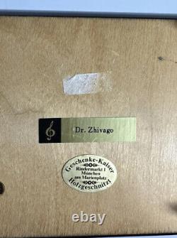 Vtg German Music Box Geschenke Kaiser Wood Plays Dr Zhivago Works RARE Floral