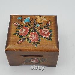 Vtg Handpainted Signed Reuge Music Box. The Magic Flute Switzerland