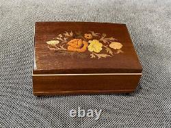 Vtg Italian Lacquered Wood Jewelry Reuge Music Box Doctor Zhivago Lara's Theme