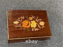 Vtg Italian Lacquered Wood Jewelry Reuge Music Box Doctor Zhivago Lara's Theme