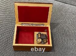 Vtg Italian Lacquered Wood Jewelry Reuge Music Box Doctor Zhivago Lara's Theme