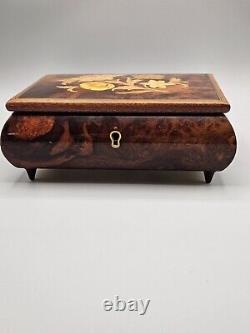 Vtg Italian Lacquered Wood Jewelry Reuge Music Box Doctor Zhivago Lara's Theme