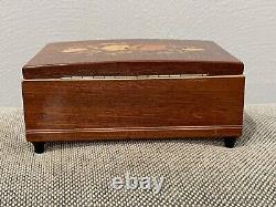 Vtg Italian Lacquered Wood Jewelry Reuge Music Box Doctor Zhivago Lara's Theme