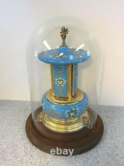 Vtg Musical Cigarette Dispenser Porcelain and Metal Music Box Works Maker