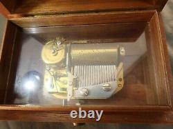 Vtg Reuge Great Composers Series Paderewski'Menuet' Swiss Solid Wood Music Box