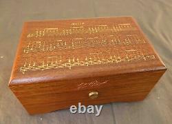 Vtg Reuge Great Composers Series Paderewski'Menuet' Swiss Solid Wood Music Box